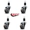 Service Caster 3'' Gray Poly Wheel Swivel 1-1/2'' Expanding Stem Caster Set, 4PK SCC-EX20S314-PPUB-112-4 - alternate 3